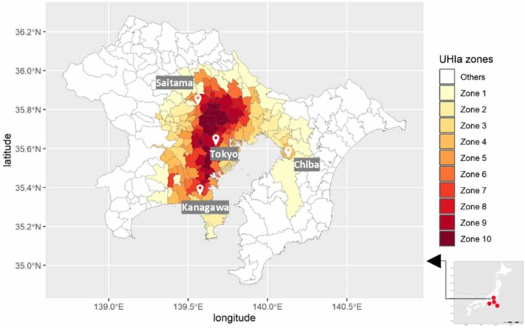urban heat island effect tokyo